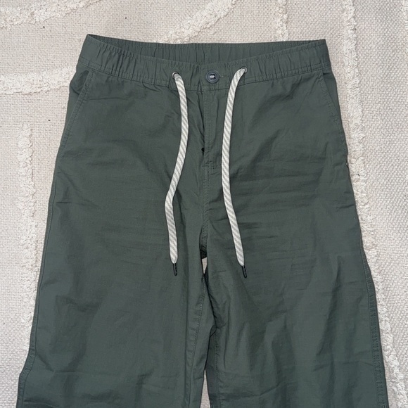 Vuori Ripstop Olive Army‎ Green Wideleg Organic Cotton Cropped Pants Small - Picture 2 of 14